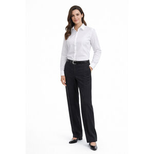 Women's Elie Tahari Black Pinstripe Trousers Size 10